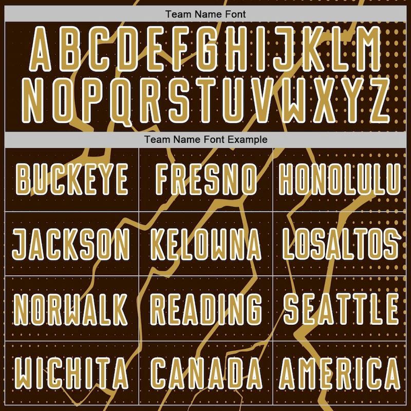 Uniform Sublimation Lightning Jersey Sports Custom Gold-White Soccer Brown Old