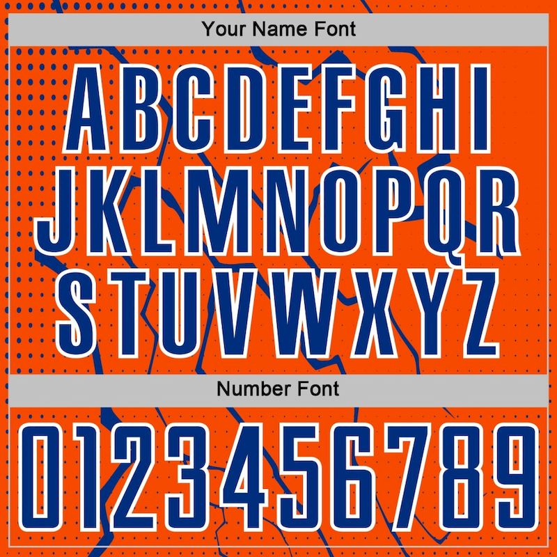 Uniform Royal-White Soccer Lightning Sports Sublimation Orange Custom Jersey