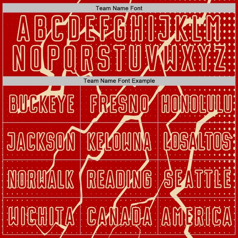 Sublimation Uniform Cream Lightning Custom Jersey Sports Red Soccer