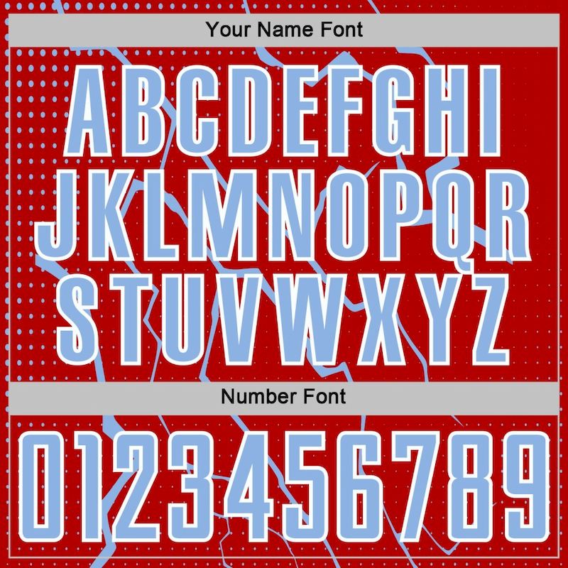 Soccer Red Light Sports Blue-White Uniform Custom Jersey Sublimation Lightning