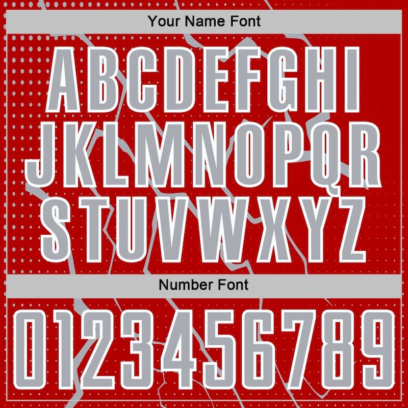 Lightning Soccer Sports Jersey Sublimation Gray-White Custom Red Uniform