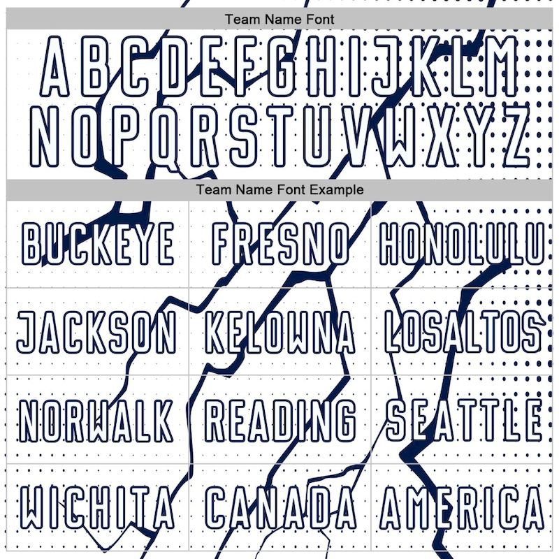 Jersey Custom Sports Sublimation Soccer White Lightning Navy Uniform