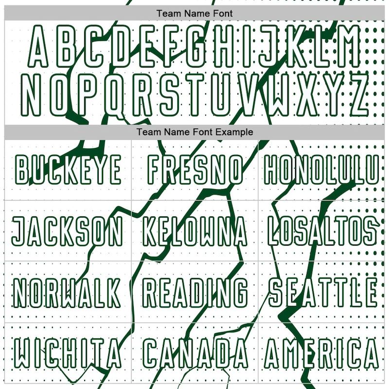 Custom Sublimation Soccer Jersey Lightning Sports Green White Uniform