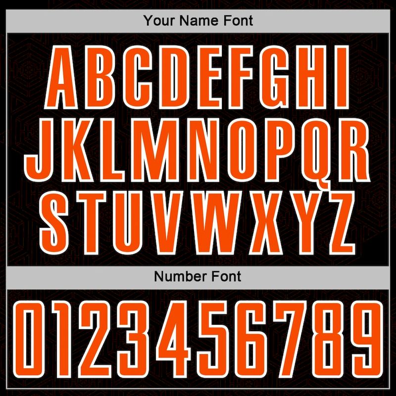 Sublimation Sports Uniform Soccer Black Shape Custom Geometric Jersey Orange-White