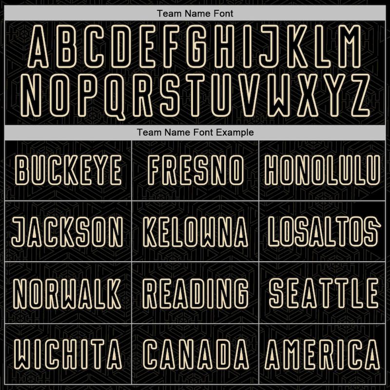 Sublimation Custom Geometric Black Soccer Jersey Shape Sports Uniform Cream