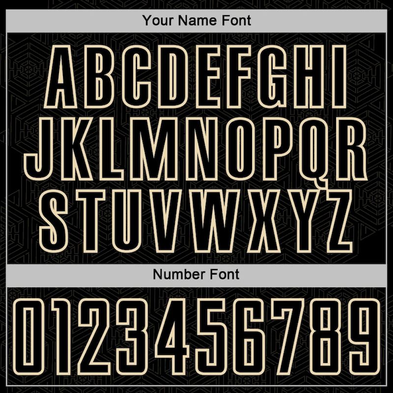 Sublimation Custom Geometric Black Soccer Jersey Shape Sports Uniform Cream