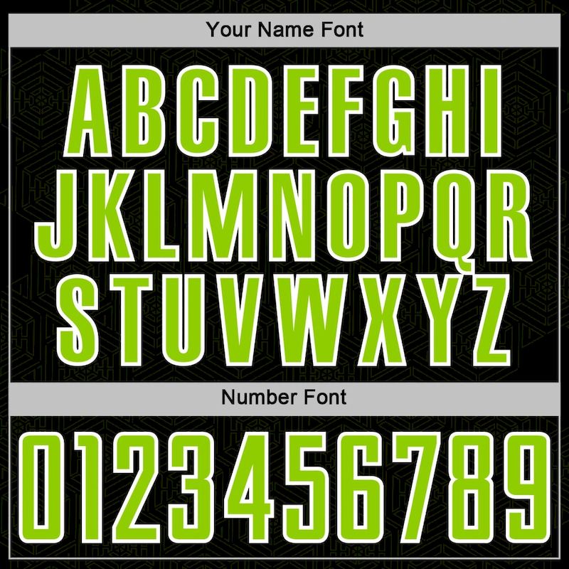 Sports Geometric Jersey Neon Shape Green-White Custom Soccer Uniform Sublimation Black