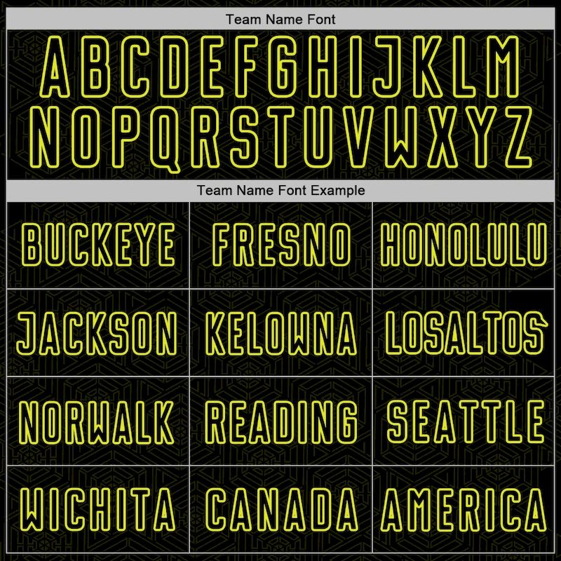 Shape Geometric Neon Sports Black Yellow Sublimation Custom Jersey Uniform Soccer