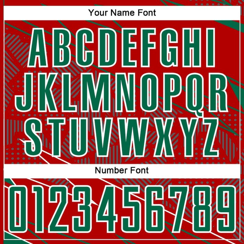 Red Sublimation Soccer Green-White Sports Jersey Lines Uniform Custom Kelly