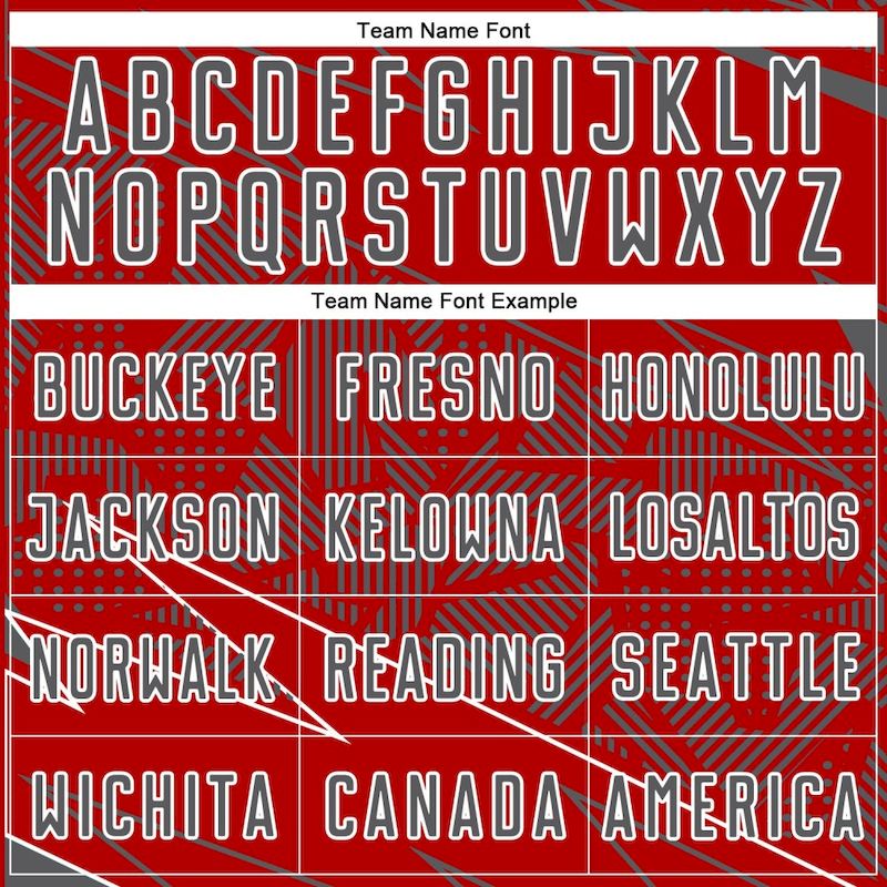 Red Jersey Steel Uniform Sports Sublimation Custom Soccer Lines Gray-White