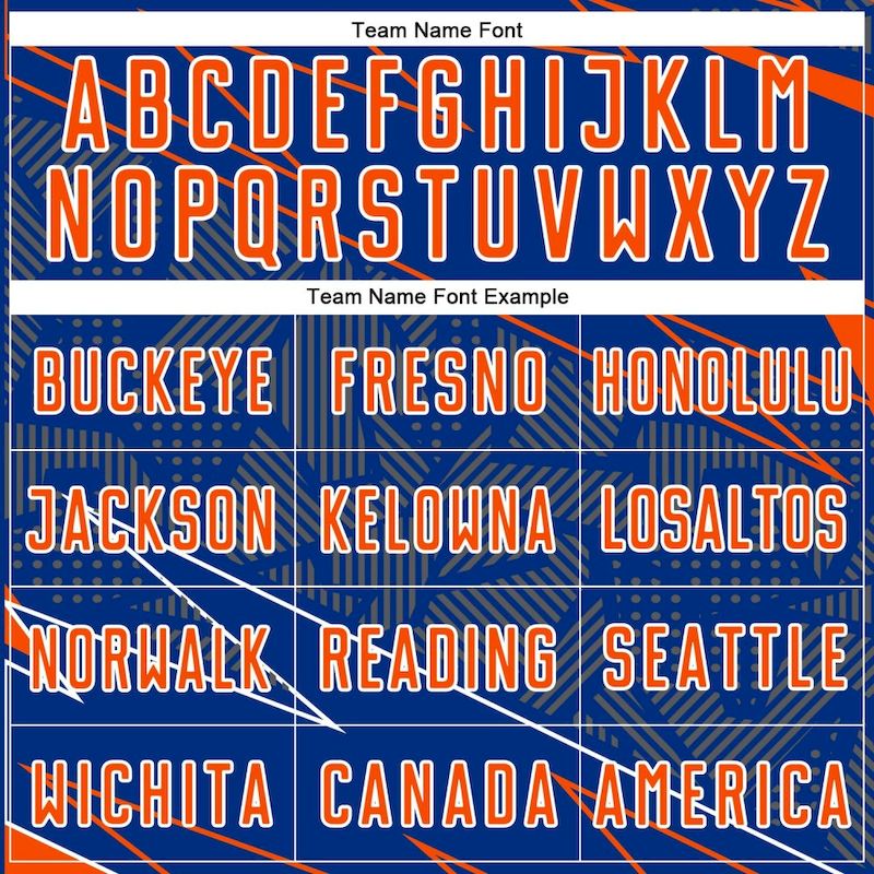 Lines Sublimation Royal Uniform Orange-White Sports Jersey Custom Soccer