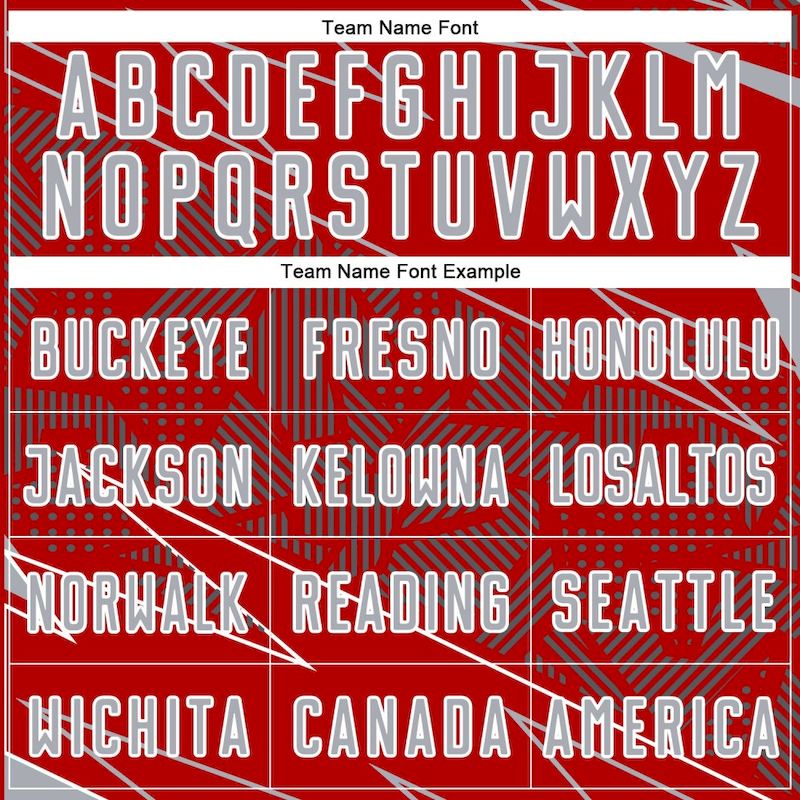 Jersey Uniform Sublimation Soccer Lines Red Custom Sports Gray-White