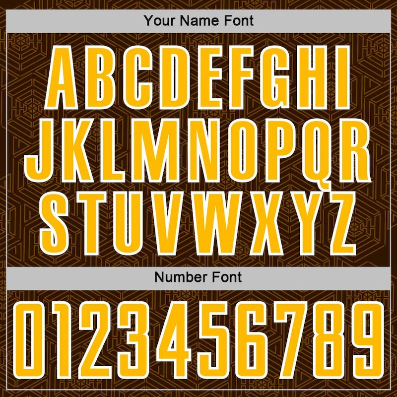 Sublimation Jersey Brown Shape Sports Geometric Uniform Gold-White Soccer Custom