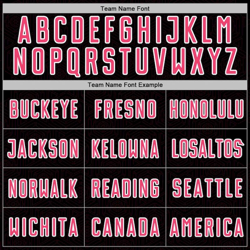 Soccer Neon Sublimation Shape Black Geometric Jersey Sports Custom Uniform Pink-White