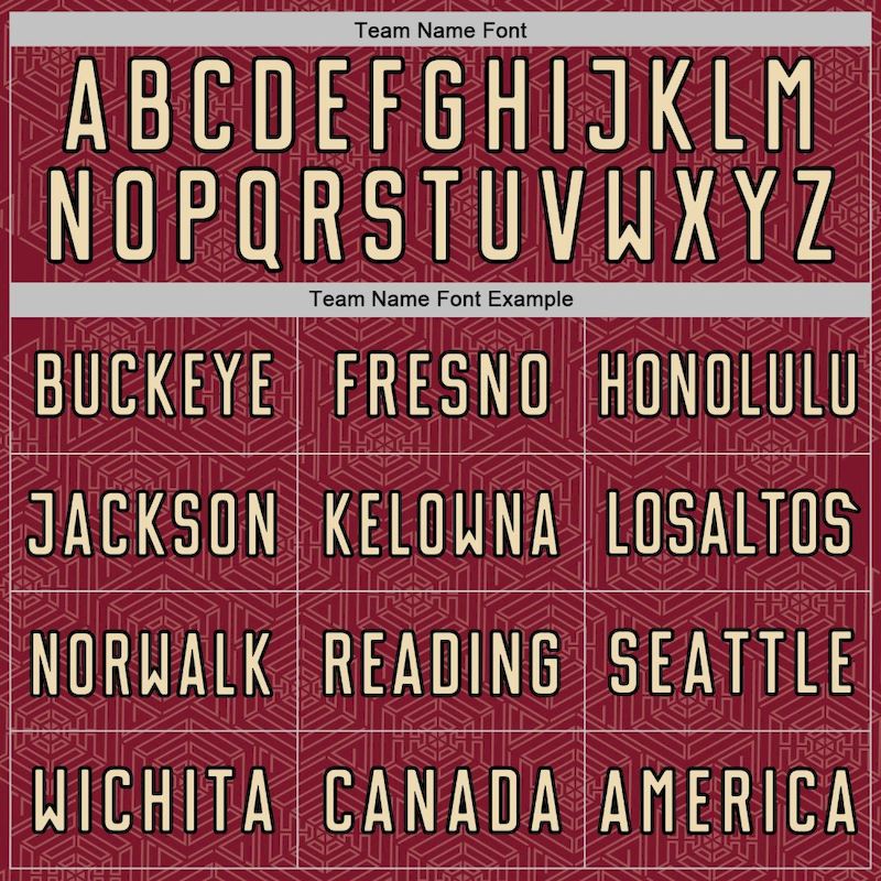 Shape Sublimation Geometric Custom Soccer Sports Uniform Cream-Black Jersey Crimson