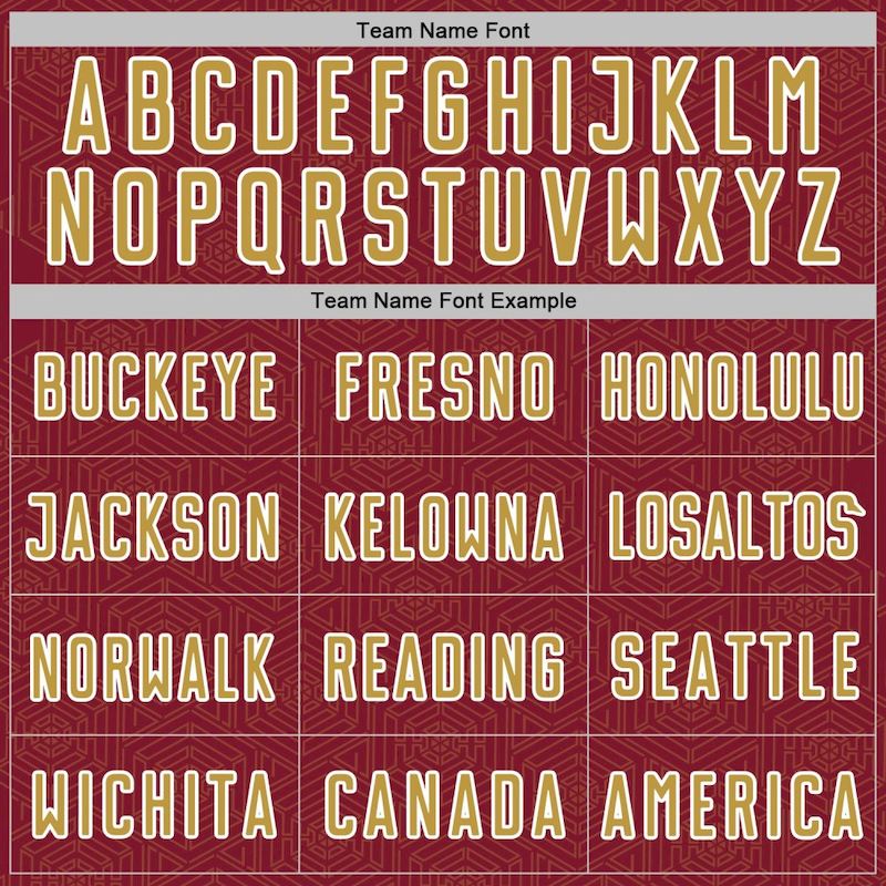 Jersey Custom Uniform Crimson Gold-White Soccer Sublimation Old Sports Geometric Shape