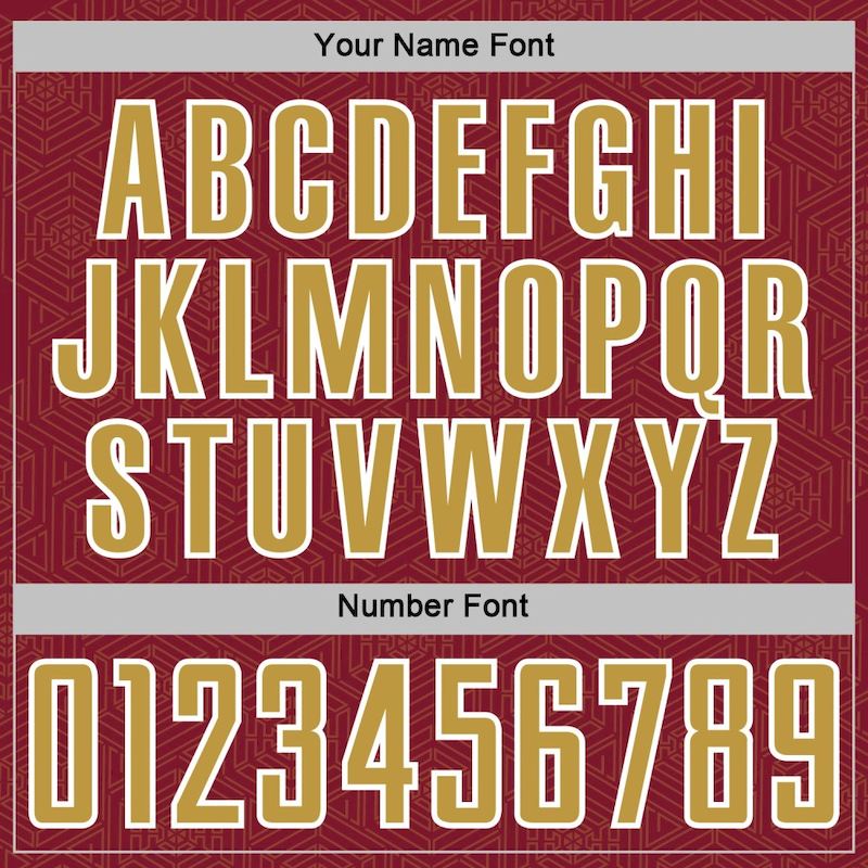 Jersey Custom Uniform Crimson Gold-White Soccer Sublimation Old Sports Geometric Shape