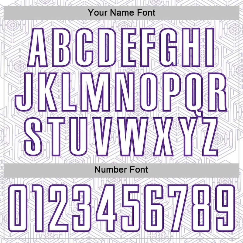 Geometric Shape Uniform Sports Custom White Purple Sublimation Soccer Jersey