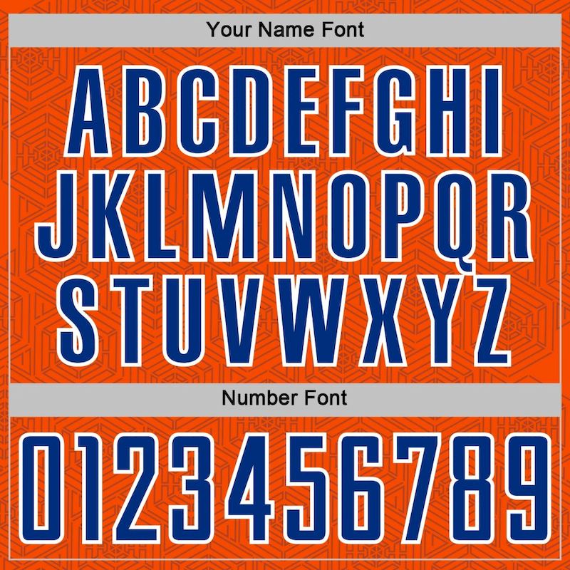 Custom Shape Uniform Sports Geometric Soccer Jersey Sublimation Orange Royal-White