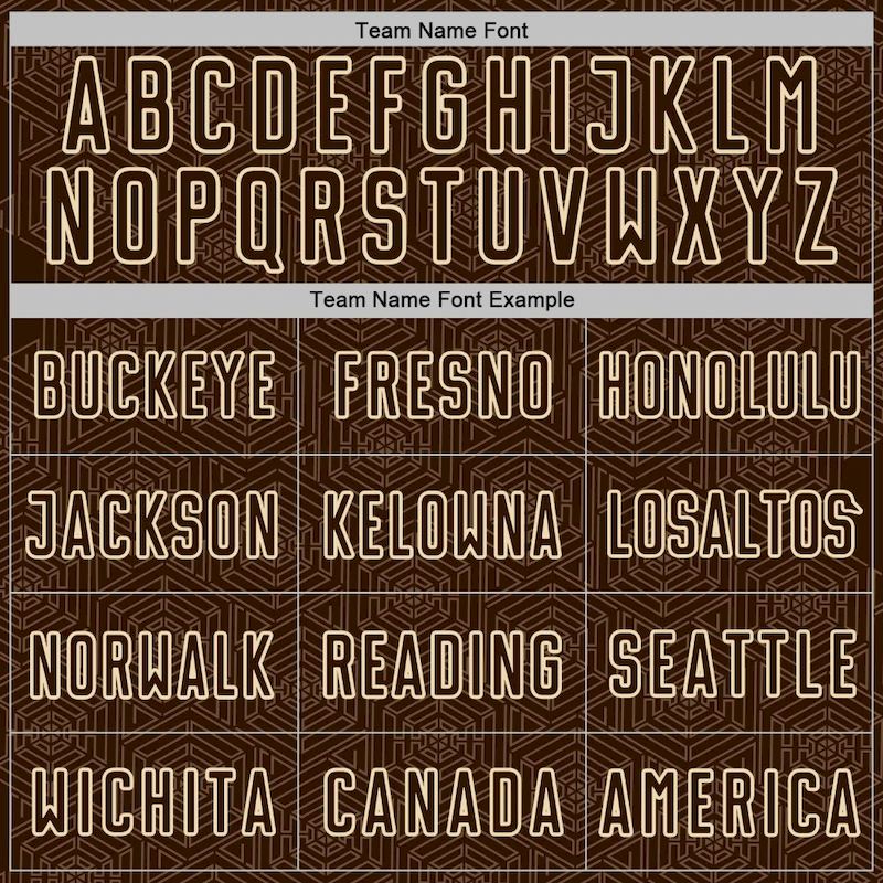 Brown Shape Sports Jersey Cream Sublimation Custom Soccer Geometric Uniform